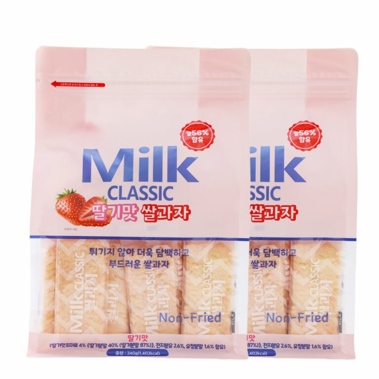 Strawberry Flavor Rice Crackers (3)